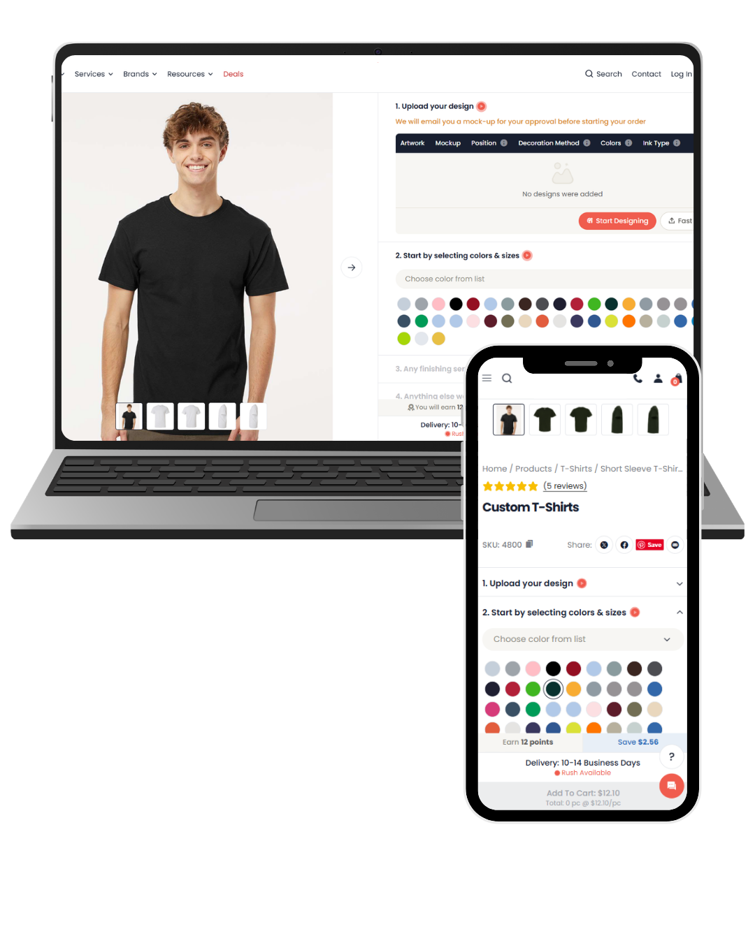Branded ecommerce storefront for print shops